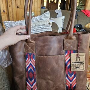 STS Ranch Wear Bliss Chocolate Brown Leather Tote Purse NWT Conceal Carry